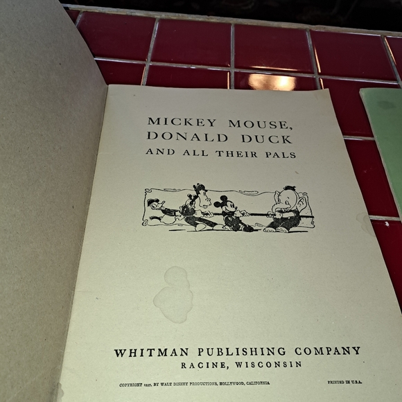 Lot (2) Vtg Mickey Mouse Walt Disney Silly Symphony/Donald Books To Color 1930's - Picture 11 of 16